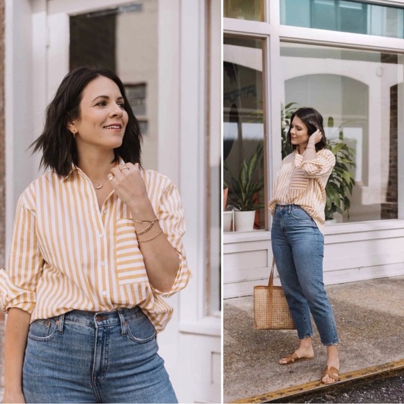 AYR The Deep End Shirt XS Cotton Striped Apertif Oversized Classic Minimalist - Picture 5 of 15